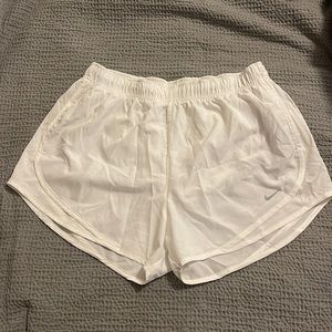 White Nike shorts size L